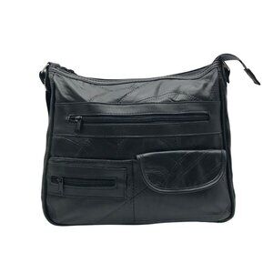 Unbranded Black Multi Pocket Crossbody Bag